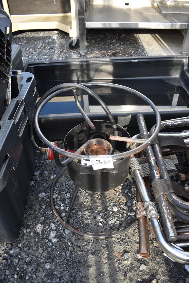 Metal Propane Powered Single Burner Stock Pot Range. 14.5x14.5x16 - Image 1 of 3