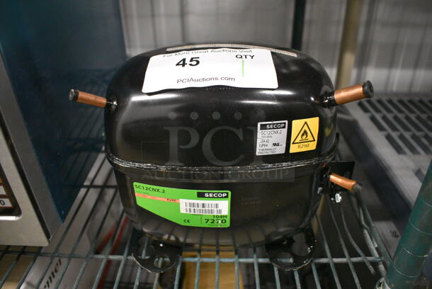 Secop SC12CNX.2 Metal Commercial Motor. 115 Volts, 1 Phase. 9x6x9
