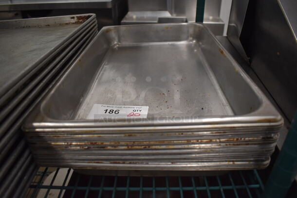 20 Stainless Steel Full Size Drop In Bins. 1/1x2. 20 Times Your Bid! - Image 1 of 3
