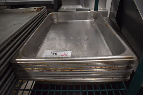 20 Stainless Steel Full Size Drop In Bins. 1/1x2. 20 Times Your Bid!