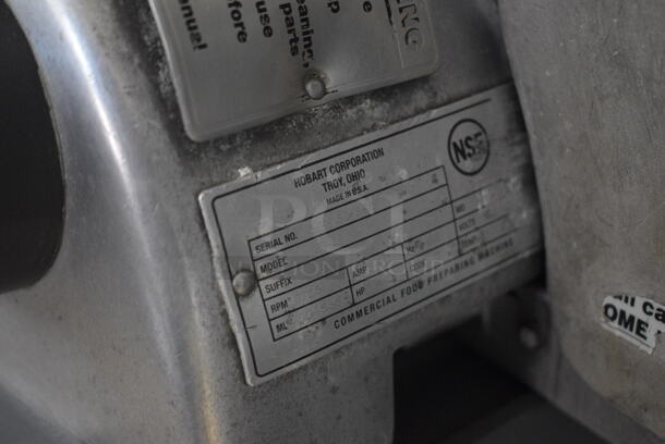 Hobart Model 2712 Stainless Steel Commercial Countertop Automatic Meat Slicer. 120 Volts, 1 Phase. 28x22x28. Tested and Working! - Image 6 of 7