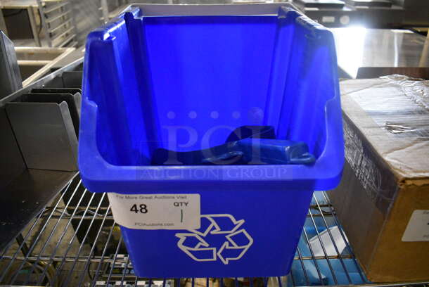 Blue Poly Bin w/ Scoop. 11x15x13