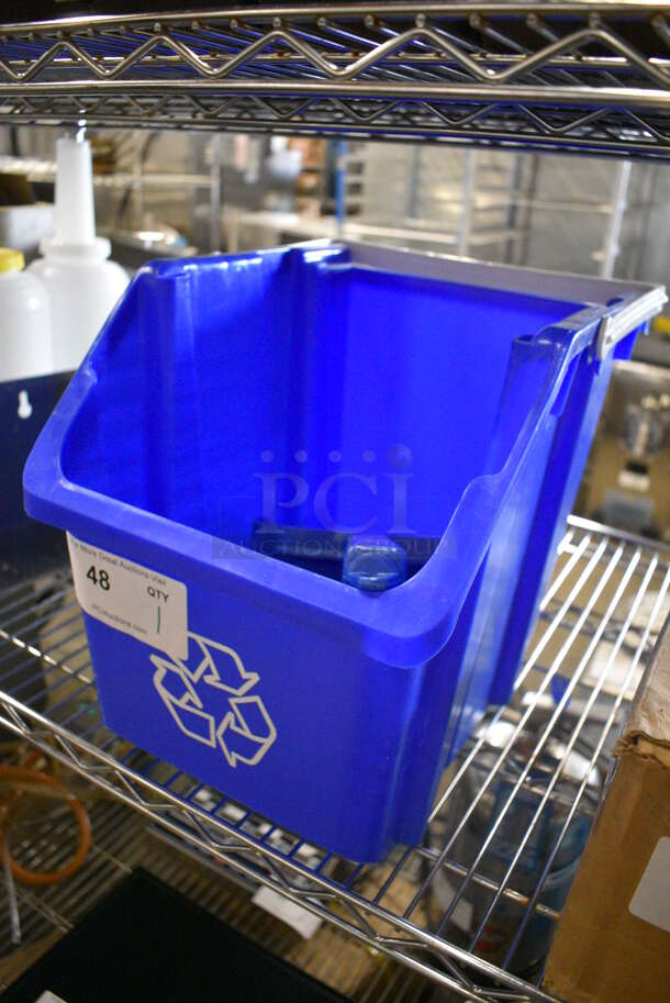 Blue Poly Bin w/ Scoop. 11x15x13 - Image 2 of 3