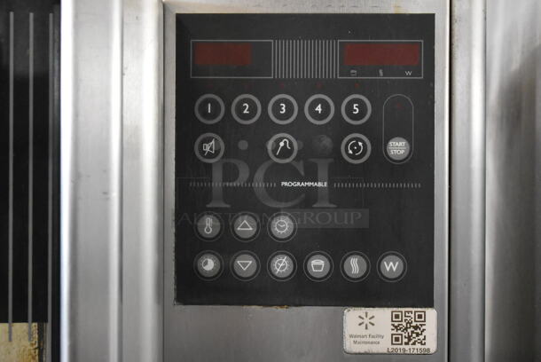 Fri-jado STG7-P Stainless Steel Commercial Electric Powered Rotisserie Oven w/ Under Shelf on Commercial Casters. 208 Volts, 3 Phase.
 - Image 8 of 9