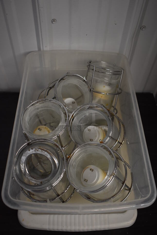 ALL ONE MONEY! Lot of 6 Light Covers w/ Cage. 4x4x7 - Image 2 of 3