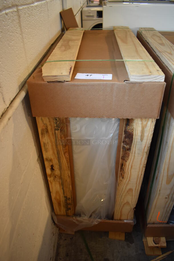 BRAND NEW IN CRATE! Royston 62091077-296 Gray Wood Pattern Cabinet. 12x29x26 - Image 2 of 9