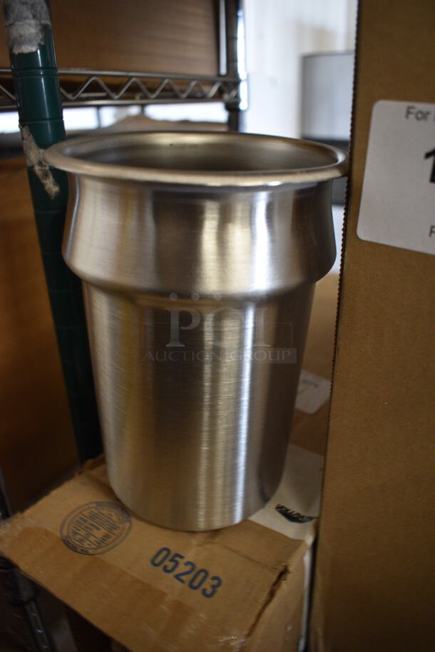 4 BRAND NEW IN BOX! Vollrath Stainless Steel Cylindrical Drop In Bins. 5.5x5.5x7.5. 4 Times Your Bid! - Image 2 of 3
