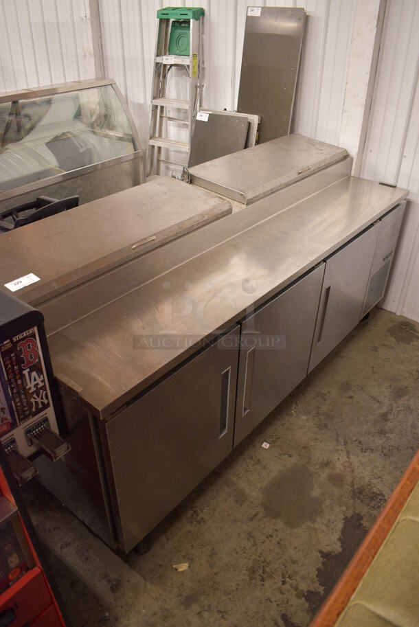 Kairak Model EDFT90 Stainless Steel Commercial Prep Table on Commercial Casters. 115 Volts, 1 Phase. 93x33x46. Tested and Working! - Image 9 of 12