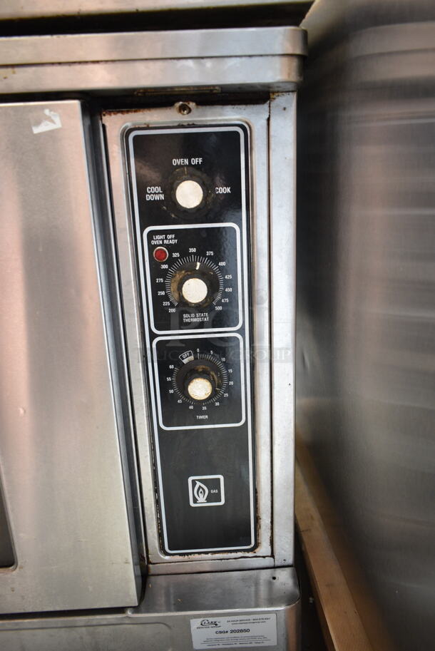 Blodgett Stainless Steel Commercial Natural Gas Powered Half Size Convection Oven w/ View Through Door, Metal Oven Racks, Thermostatic Controls and Equipment Stand on Commercial Casters. Missing 1 Caster. - Image 5 of 11