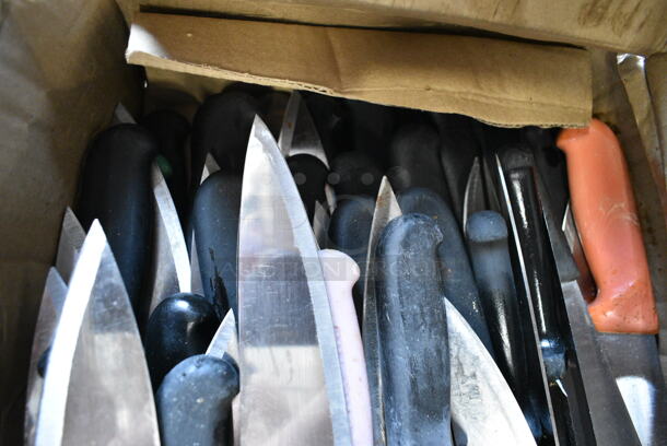 70 SHARPENED Stainless Steel Knives Including Chef Knives. 70 Times Your Bid!  - Image 2 of 7