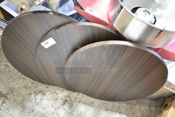 3 BRAND NEW SCRATCH AND DENT! Lancaster Table & Seating 16430rtfdwl 30" Round Thermo-Formed MDF Table Top with Dark Walnut Finish. 3 Times Your Bid! - Image 4 of 4