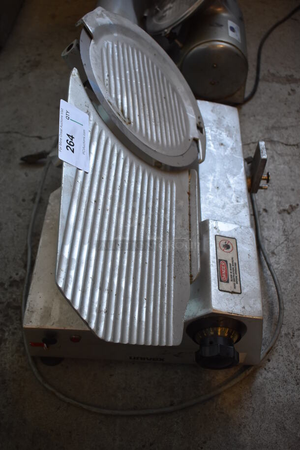 Univex 510 Metal Commercial Countertop Meat Slicer. 115 Volts, 1 Phase. 18x29x17. Tested and Does Not Power On - Image 3 of 6