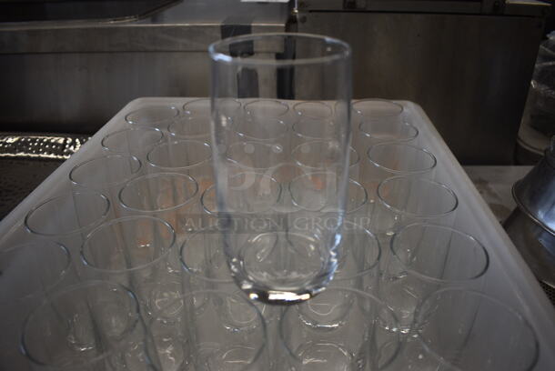 30 Beverage Glasses in Poly Bin. 3x3x6. 30 Times Your Bid!