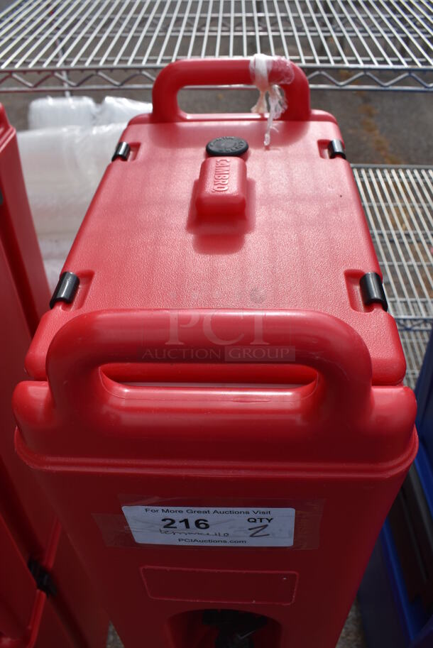 2 Cambro 500LCD Red Poly Insulated Beverage Holder Dispensers. 9x16.5x24. 2 Times Your Bid! - Image 3 of 12