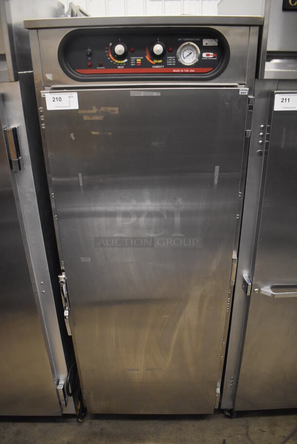Carter Hoffmann Stainless Steel Commercial Single Door Reach In Holding Cabinet on Commercial Casters. 28x32x76. Tested and Working! - Image 1 of 5