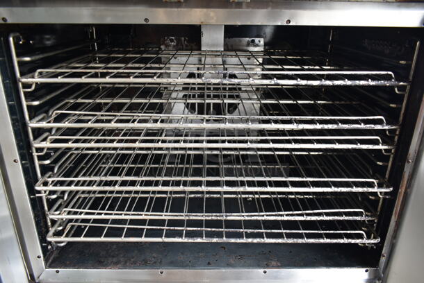 2 Vulcan ENERGY STAR Stainless Steel Commercial Natural Gas Powered Full Size Convection Ovens w/ View Through Doors, Metal Oven Racks and Thermostatic Controls on Commercial Casters. 2 Times Your Bid! - Image 8 of 11