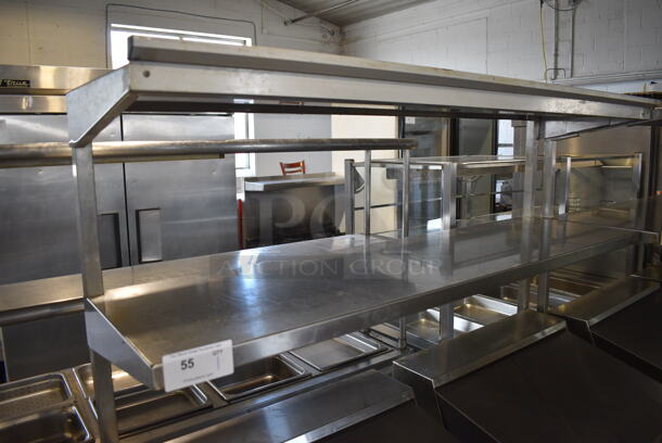 Continental Model SW60-24M Stainless Steel Commercial Sandwich Salad Prep Table Bain Marie Mega Top Bain Marie w/ 2 Over Shelves on Commercial Casters. 115 Volts, 1 Phase. 60x36x72. Tested and Working! - Image 2 of 10