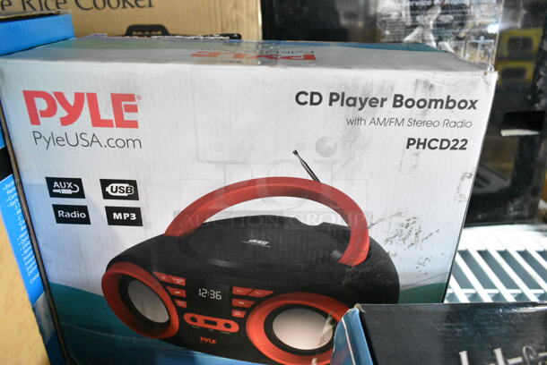 7 IN ORIGINAL BOX! Items Including Heritage HTG138 Mono Block Mosfet Amplifier, Lifepro Red Light Foot and Ankle Therapy, Pyle PBWMP185 Portable Bluetooth Speaker, Pyle PHCD22 Portable Cd Player Bluetooth Boombox Speaker Am/fm Stereo Radio & Audio Sound, Pyle PDWR40B Home Waterproof Outdoor, PLMRA830BT Waterproof Bluetooth Amplifier, NCSBS3S45 Metal Baking Pans. 7 Times Your Bid!  - Image 5 of 8