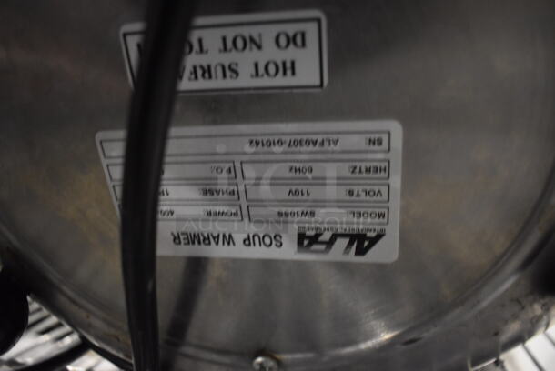 Alfa SW10SS Stainless Steel Commercial Countertop Soup Kettle Food Warmer. 110 Volts, 1 Phase. 12.5x13x14. Tested and Working! - Image 5 of 5