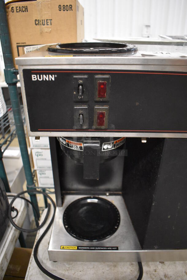 Bunn VPS Stainless Steel Commercial Countertop 3 Burner Coffee Machine w/ Poly Brew Basket. 120 Volts, 1 Phase. 23x9x19 - Image 4 of 5