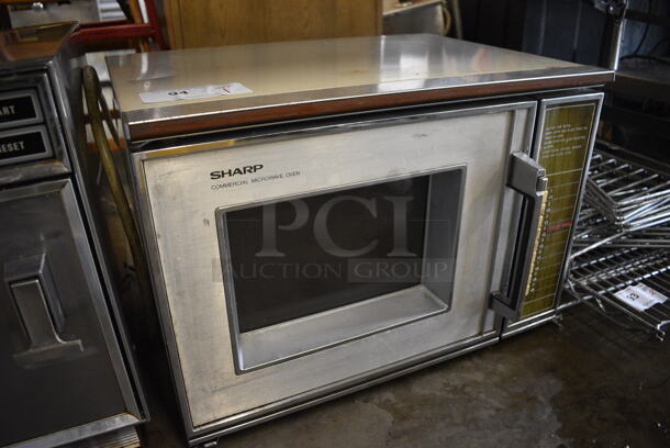 Sharp Model R-21AP Metal Commercial Countertop Microwave Oven. 120 Volts, 1 Phase. 22x16.5x16 - Image 2 of 5
