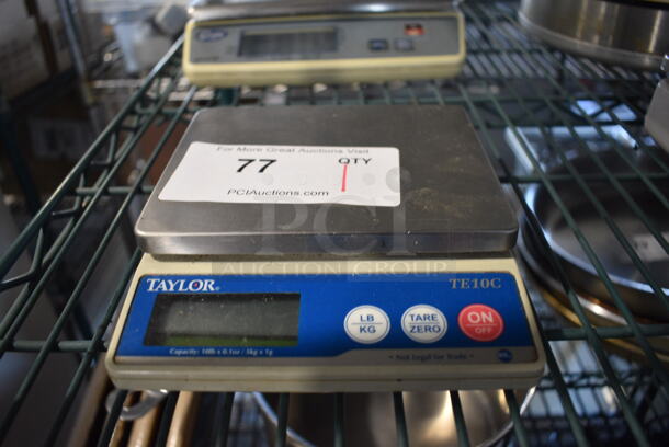 Taylor Model TE10C Metal Countertop Food Portioning Scale. 6x7x2