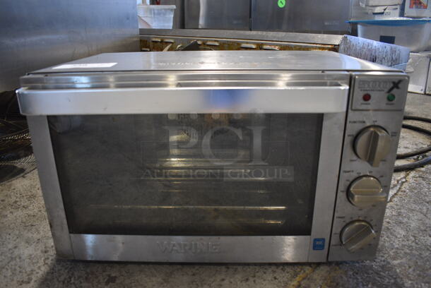 Waring 500X Stainless Steel Commercial Countertop Electric Powered Convection Oven w/ View Through Door and Thermostatic Controls. 24x20x14