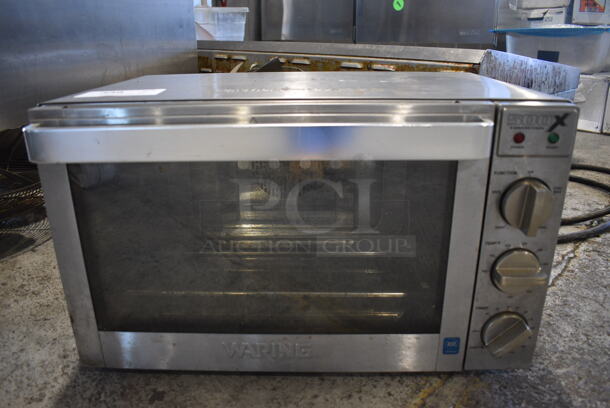 Waring 500X Stainless Steel Commercial Countertop Electric Powered Convection Oven w/ View Through Door and Thermostatic Controls. 24x20x14 - Image 1 of 6