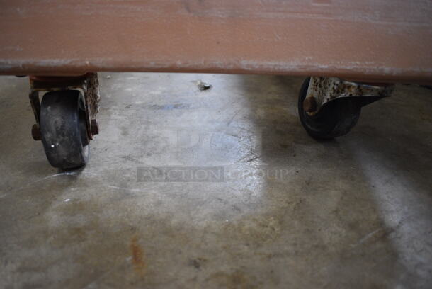 Tan Poly Dish Caddy Dolly on Commercial Casters. 16x29x8.5 - Image 3 of 3