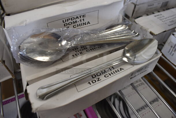 48 BRAND NEW IN BOX! Update DOM-11 Stainless Steel Spoons. 6". 48 Times Your Bid! - Image 1 of 3