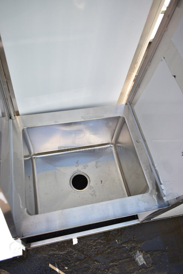BRAND NEW SCRATCH AND DENT! Regency 600SMC48DDR Stainless Steel Commercial 2 Door Mop Sink Cabinet.  - Image 6 of 8
