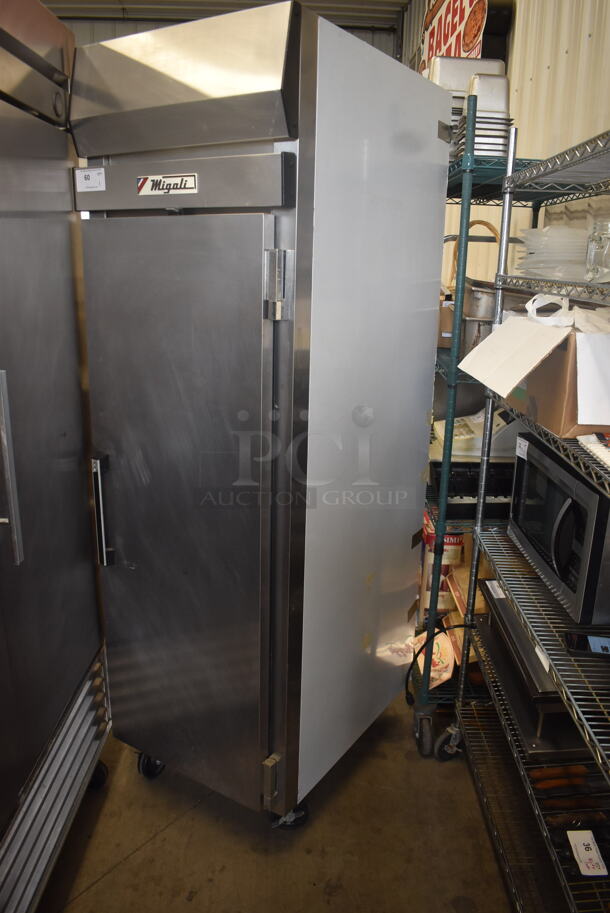 Migali F24AT Stainless Steel 1 Door Freezer on Commercial Casters 115 Volt 1 Phase. Tested and Working! - Image 3 of 7