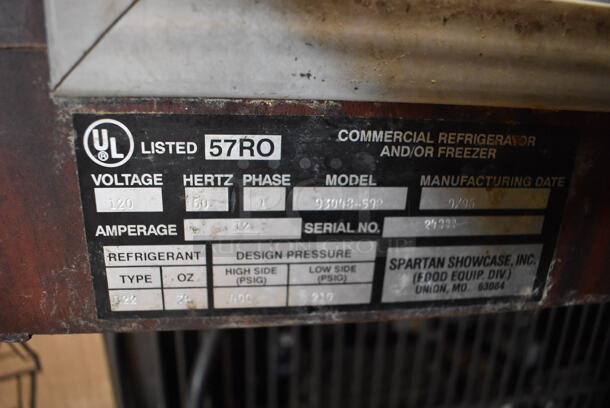 Spartan 93048-59R Metal Commercial Deli Display Case Merchandiser. 120 Volts, 1 Phase. 59x35x48. Tested and Powers On But Temps at 56 Degrees - Image 7 of 7