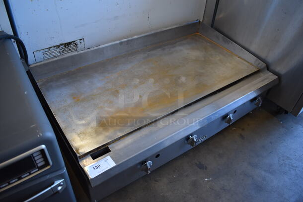 Adcraft Stainless Steel Commercial Countertop Natural Gas Powered Flat Top Griddle. 48x30x16 - Image 4 of 5