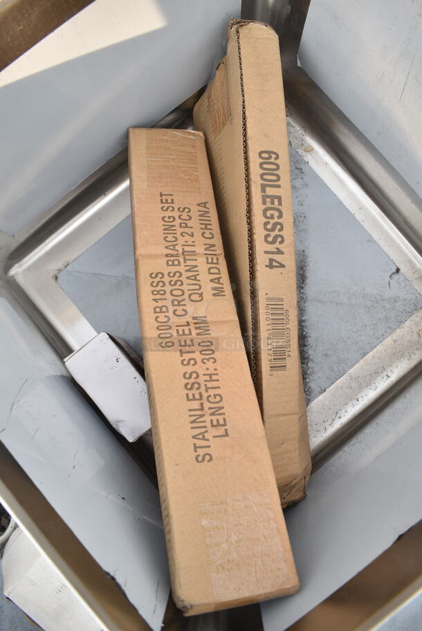 BRAND NEW SCRATCH AND DENT! Regency 600S3181818C Stainless Steel Commercial 3 Bay L Shaped Sink w/ Dual Drain Board. No Legs. Bays 18x18x14. Drain Boards 16x19.5 - Image 9 of 10