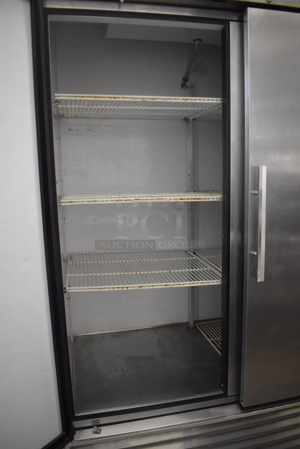 True T-72 3 Door Stainless Steel Cooler w/ Shelves On Commercial Casters. 115 Volt 1 Phase. Tested and Working! - Image 4 of 8