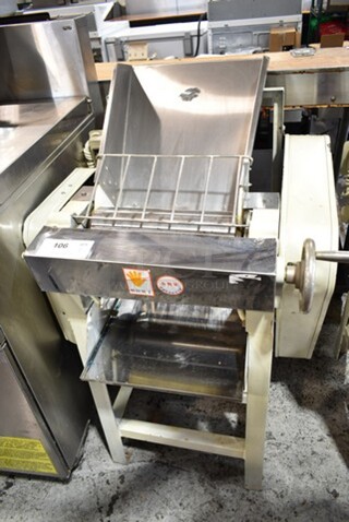HC YJ-130 Metal Commercial Floor Style Dough Sheeter. 220 Volts. 