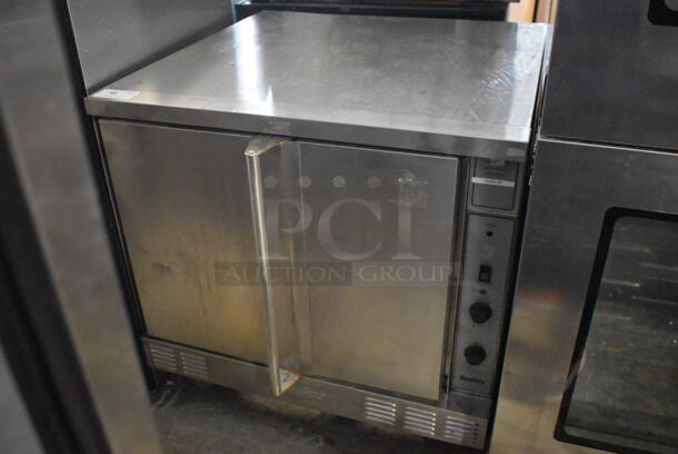 Garland Sunfire Stainless Steel Natural Gas Powered Two-Door Convection Oven on Commercial Casters. 115V Controls 2 Times Your Bid!