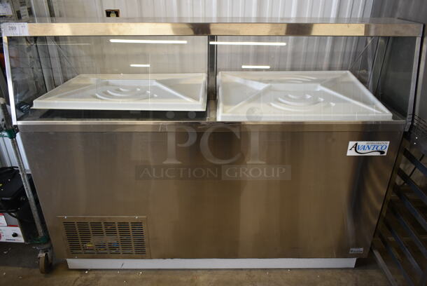 BRAND NEW SCRATCH AND DENT! Avantco 178CPSS68HC Stainless Steel Commercial Ice Cream Dipping Cabinet w/ Collars. 120 Volts, 1 Phase. Tested and Working! - Image 2 of 7
