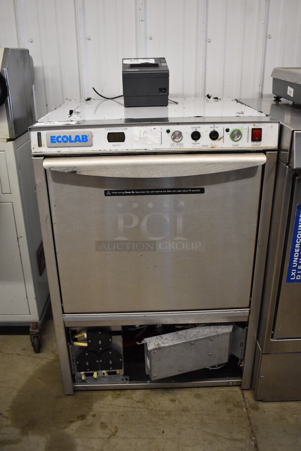 Ecolab Stainless Steel Commercial Undercounter Dishwasher. 115 Volts, 1 Phase. 24x26x34 - Image 1 of 7
