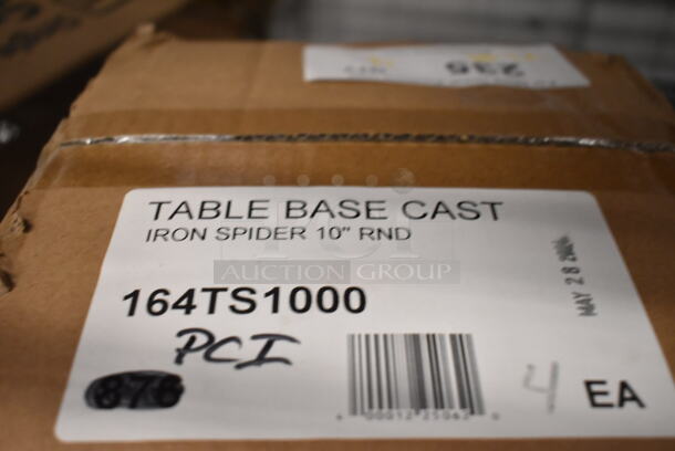 4 BRAND NEW SCRATCH AND DENT! Boxes; 3 Lancaster Table & Seating 37" Table Base Column and Rod and 1 Box of 4 Lancaster Table & Seating 10" Cast Iron Table Base Spider. 4 Times Your Bid! - Image 4 of 5