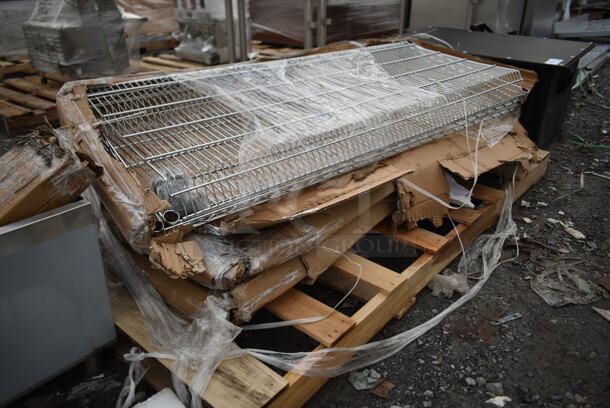 4 Bundles of 2 BRAND NEW SCRATCH AND DENT! Chrome Finish Wire Shelves. 4 Times Your Bid! - Image 5 of 5