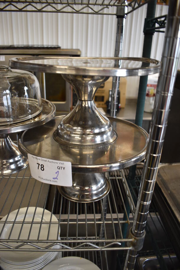 2 Metal Cake Stands. 13x13x6.5. 2 Times Your Bid!