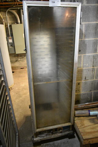 Nu Vu NHPL-18 Metal Commercial Enclosed Pan Transport Rack on Commercial Casters. (basement) 