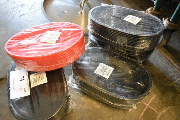 5 Items Including 4 Bundles of NEW Poly Food Baskets and 1 Metal Round Lid. 5 Times Your Bid!  - Image 2 of 2