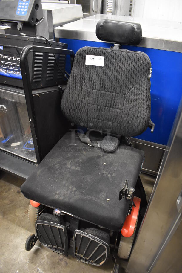 Permobil Metal Floor Style Electric Powered Chair. 24x22x47 - Image 3 of 7
