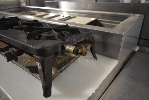 Metal Countertop Propane Gas Powered 3 Burner Range.  - Image 4 of 5