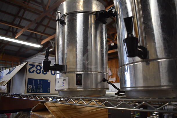 2 Metal Countertop Percolating Urns. 15x16x20. 2 Times Your Bid! - Image 4 of 4