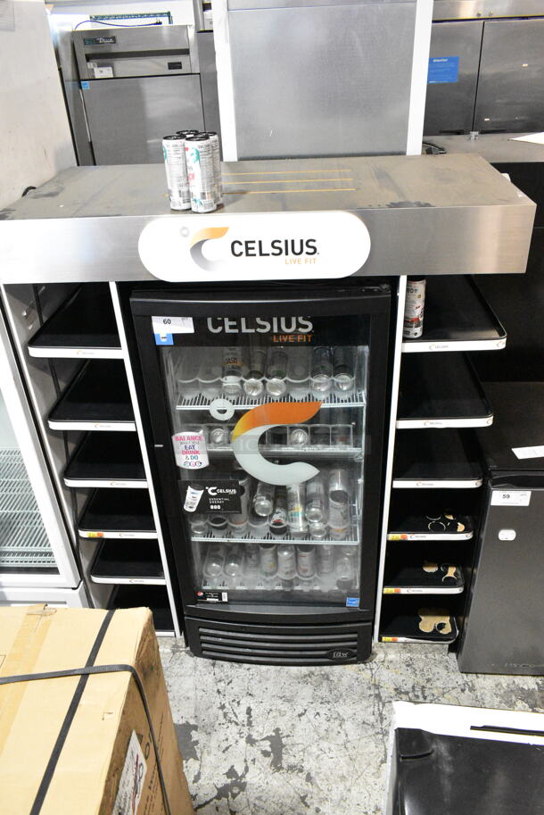 IDW G-10-F334B-HC Metal Commercial Single Door Reach In Cooler Merchandiser w/ Poly Coated Racks and Drink Sliders. 110-120 Volts, 1 Phase. Tested and Working! - Image 2 of 6