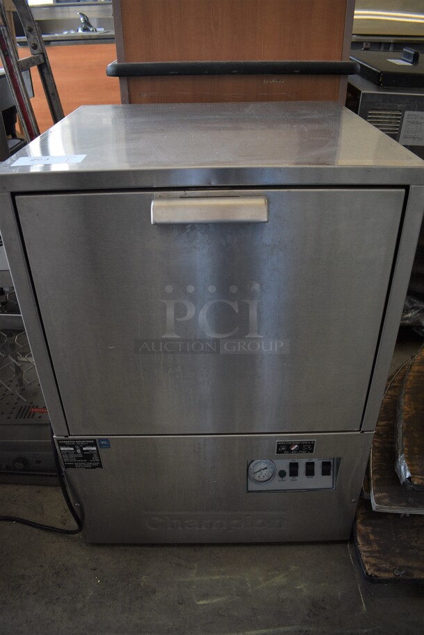 Champion Model UH-150B Stainless Steel Commercial Undercounter Dishwasher. 120/208-240 Volts, 1 Phase. 24x25x34